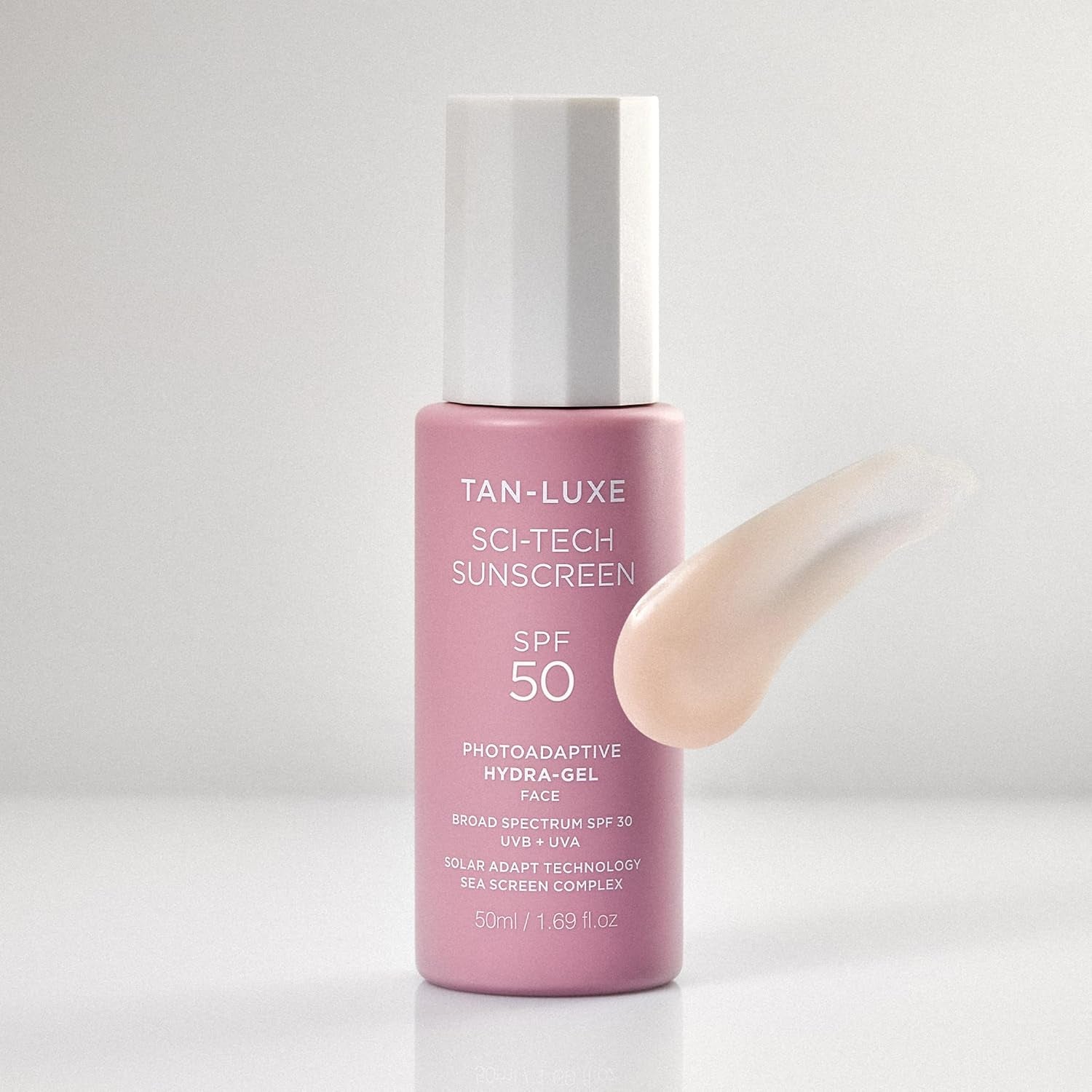 TAN-LUXE Sci-Tech Sunscreen SPF50 Photoadaptive Hydra-Gel – 50ml | High-Performance Invisible Protection & Hydration
