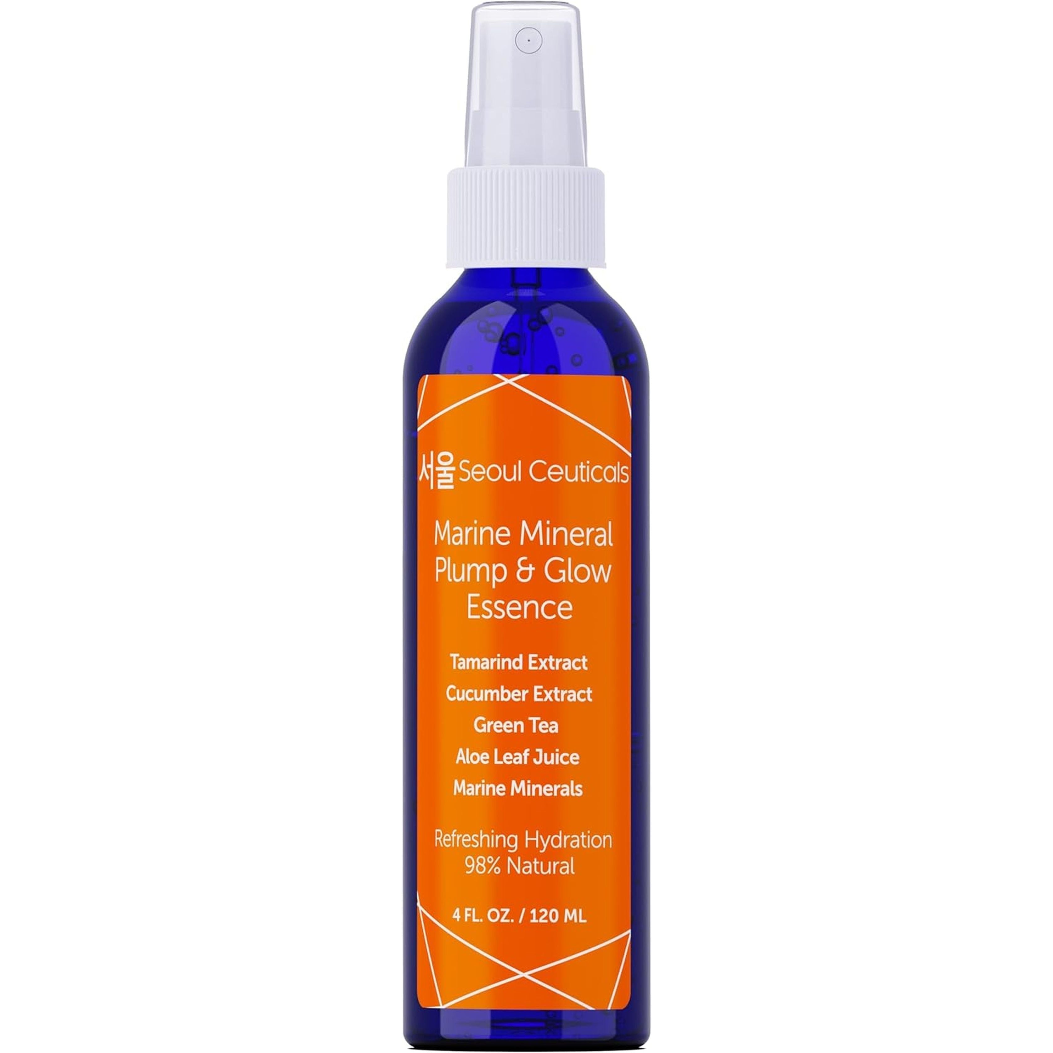 SeoulCeuticals Marine Mineral Plump & Glow Essence – 120ml | Hydrating K-Beauty Essence with Aloe, Cucumber & Tamarind