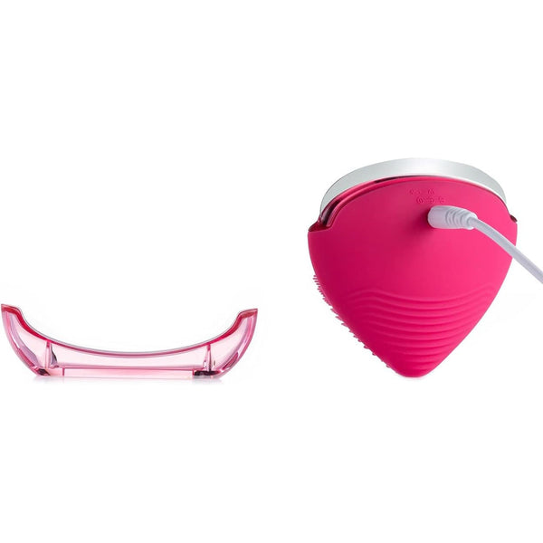 Pop Sonic Strawberry 3-in-1 Skin Exfoliating Cleanser – Pink | Cleanse, Massage & Exfoliate with 12,000 Vibrations/Min