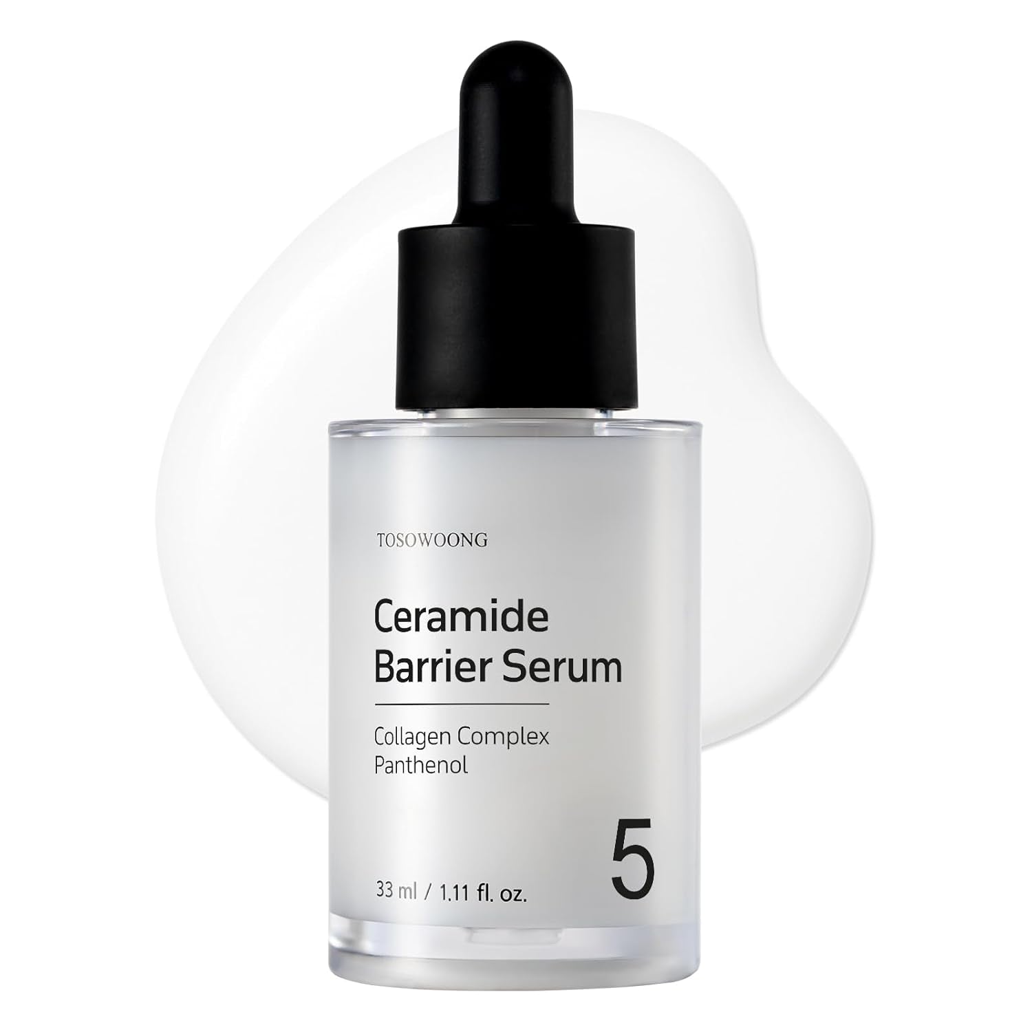 Ceramide Barrier Serum, Hydrating Serum for Face, 1,250Ppm Ceramide Complex, Niacinamide, Collagen, Panthenol, Centella, Glass Skin, Fragrance-Free, Korean Skin Care, 33 Ml / 1.11 Fl. Oz.