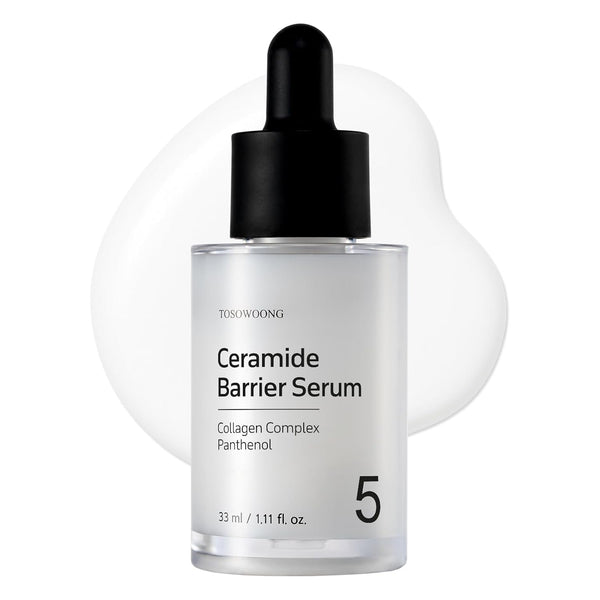 Ceramide Barrier Serum, Hydrating Serum for Face, 1,250Ppm Ceramide Complex, Niacinamide, Collagen, Panthenol, Centella, Glass Skin, Fragrance-Free, Korean Skin Care, 33 Ml / 1.11 Fl. Oz.