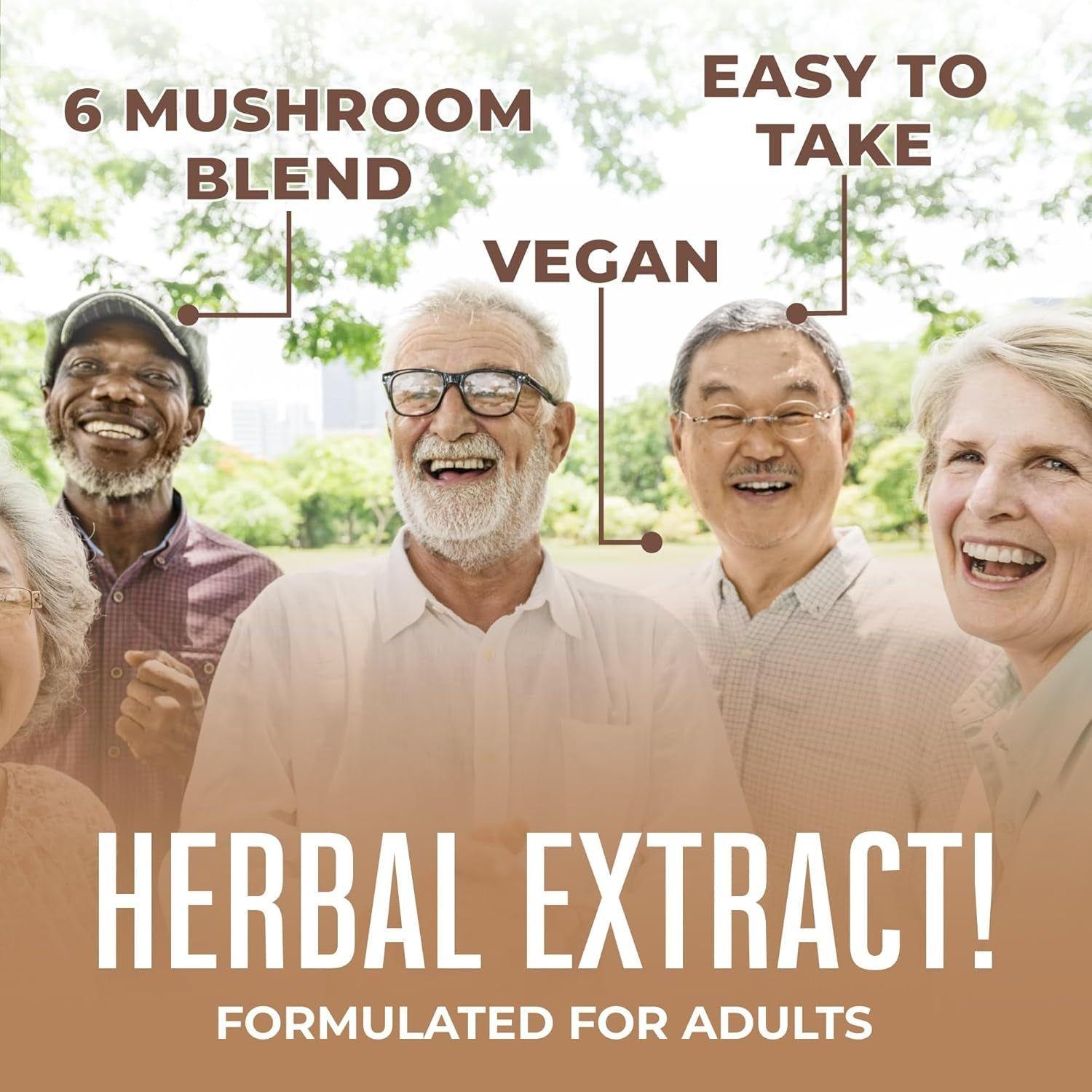 MaryRuth Organics Mushroom Complex Liquid Extract – 30ml | Powerful 6-Mushroom Blend for Immunity & Cognitive Support