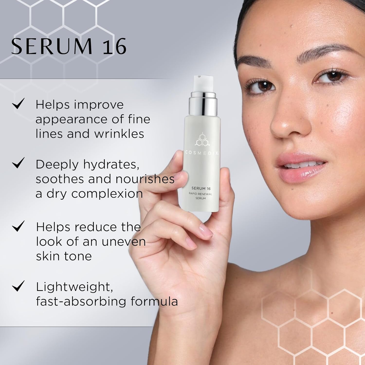 COSMEDIX Serum 16 Rapid Renewal Serum – 30ml | Retinol & Retinal Blend for Smoother, Younger-Looking Skin
