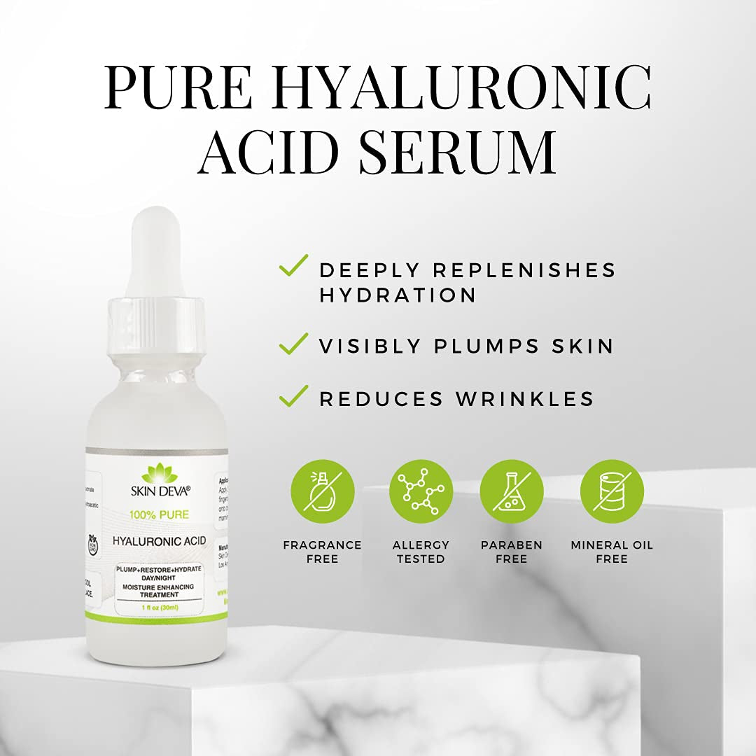 SKIN DEVA 100% Pure Hyaluronic Acid – 30ml | Deep Hydration & Skin Rejuvenation