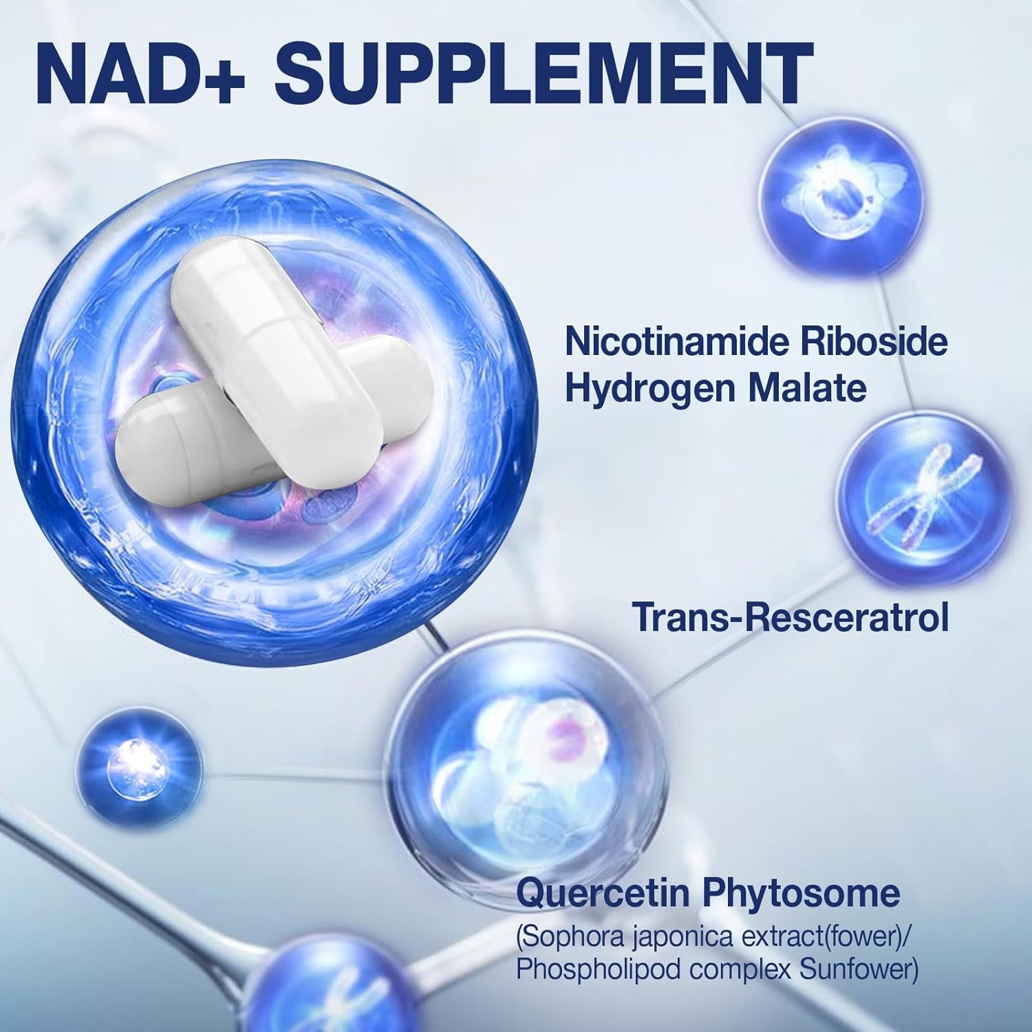 MSLOTAL Liposomal NAD+ Skin Aging Support – 80 Capsules | Anti-Aging, Energy & Cognitive Boost