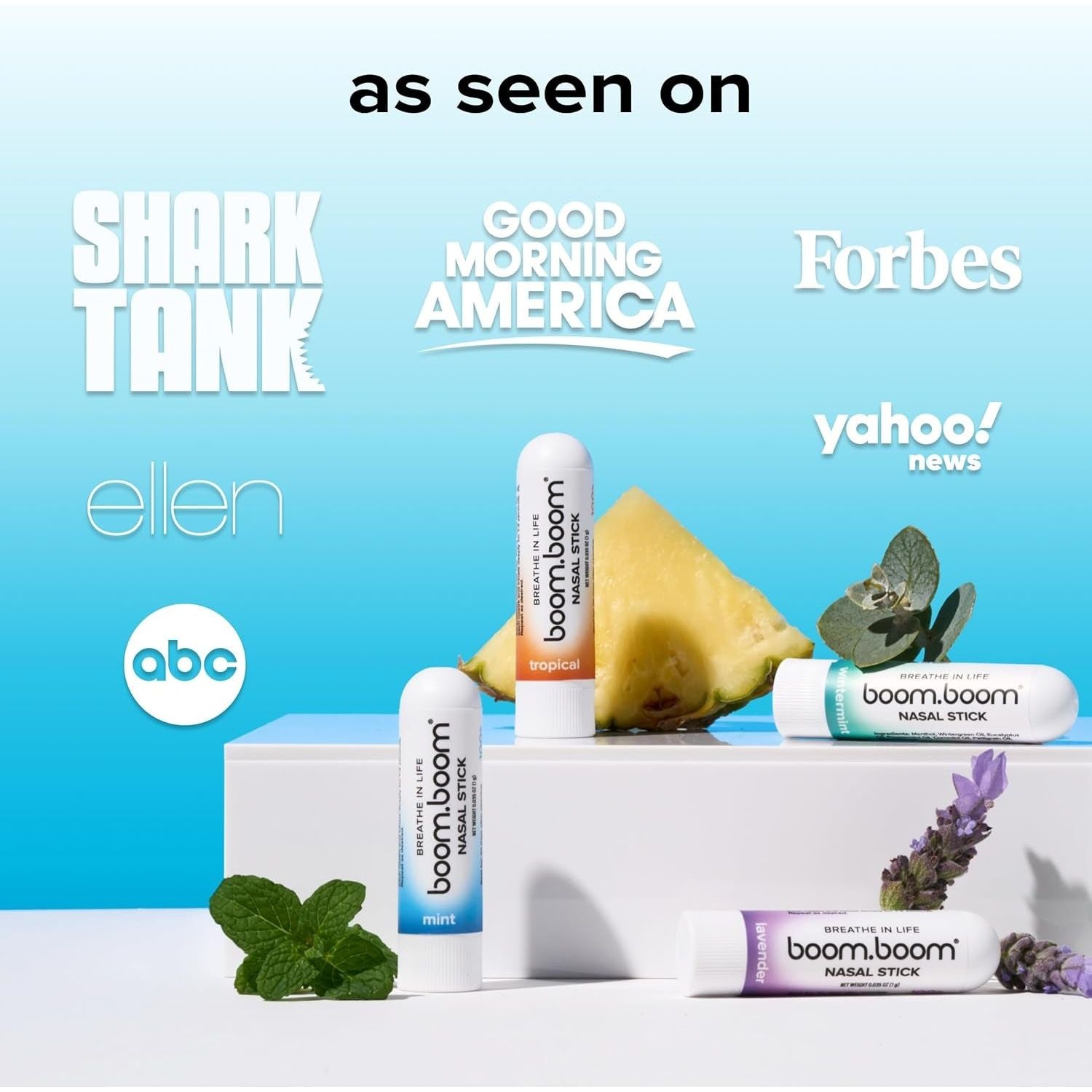 BoomBoom Nasal Stick – 4 Sticks | Instant Refresh with Natural Essential Oils