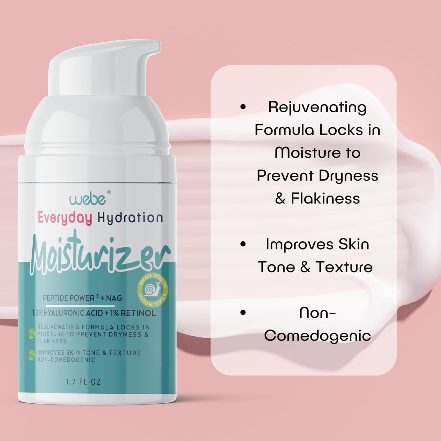 WEBE Everyday Hydration Moisturizer – 50ml | Multi-Peptide Anti-Aging & Deep Hydration