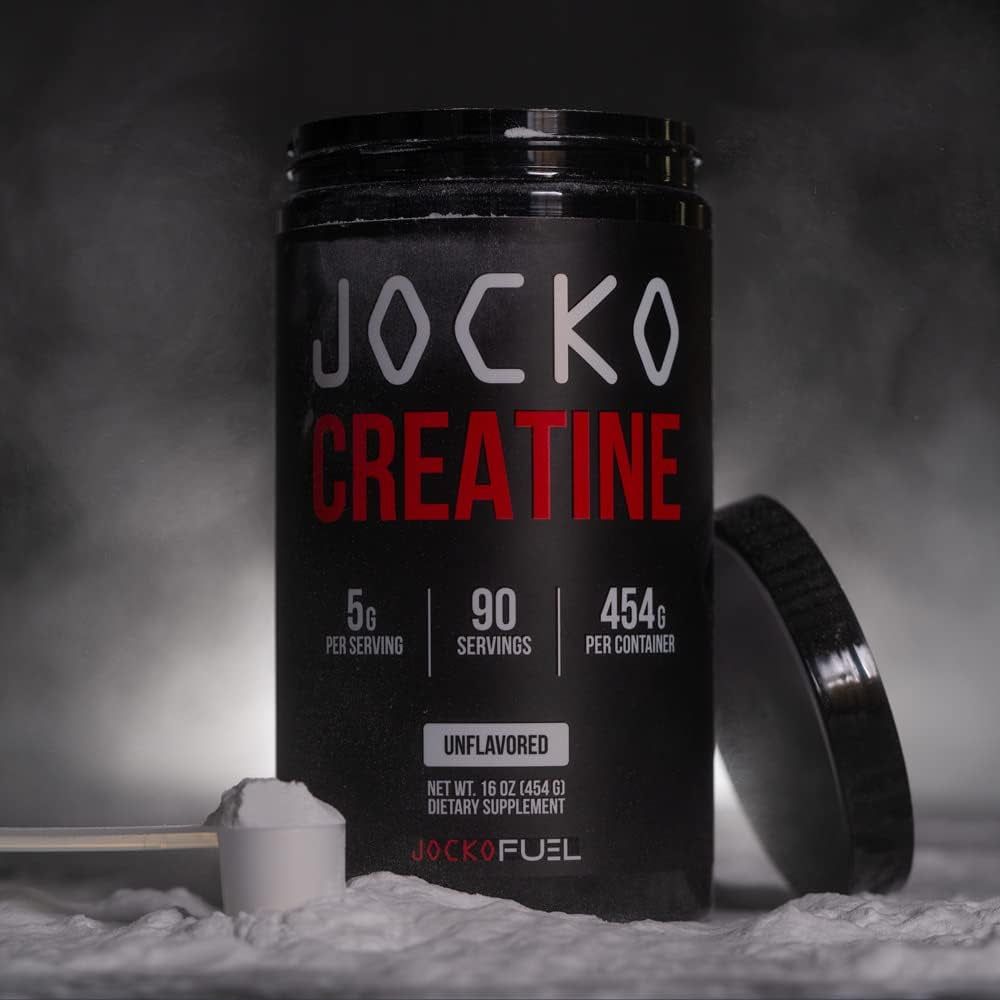 Jocko Fuel Creatine Monohydrate Dietary Supplement – Unflavored, Supports Muscle Health & Cognitive Function 16 Oz - 454g