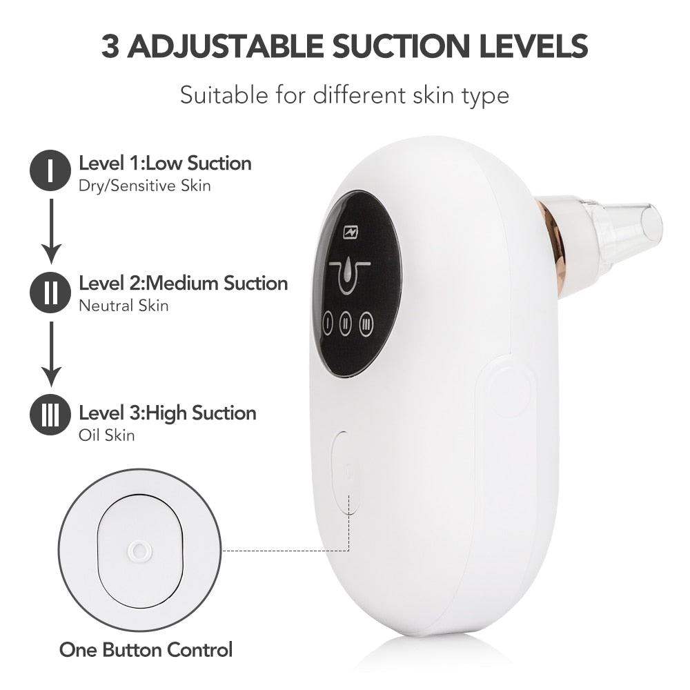 Blackhead Remover Vacuum & Diamond Microdermabrasion Device – Deep Pore Cleaner, Acne Extractor & Facial Skin Rejuvenation Tool