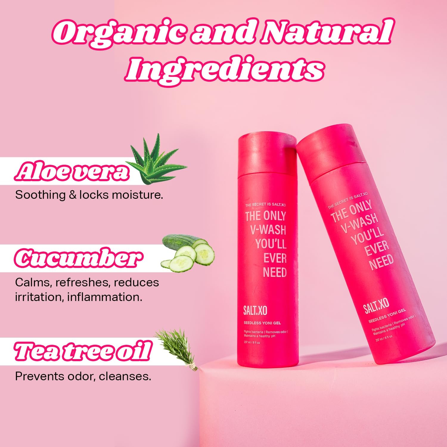 SALT.XO Seedless Yoni Gel – 237ml | Refreshing, pH-Balanced Feminine Wash