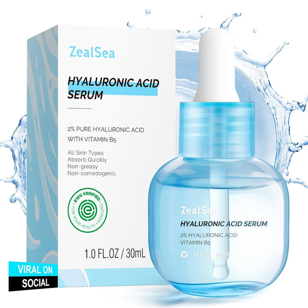 ZealSea Hyaluronic Acid Serum – 30ml | 4D EWG-Certified Hydration Boost for Plump, Youthful Skin