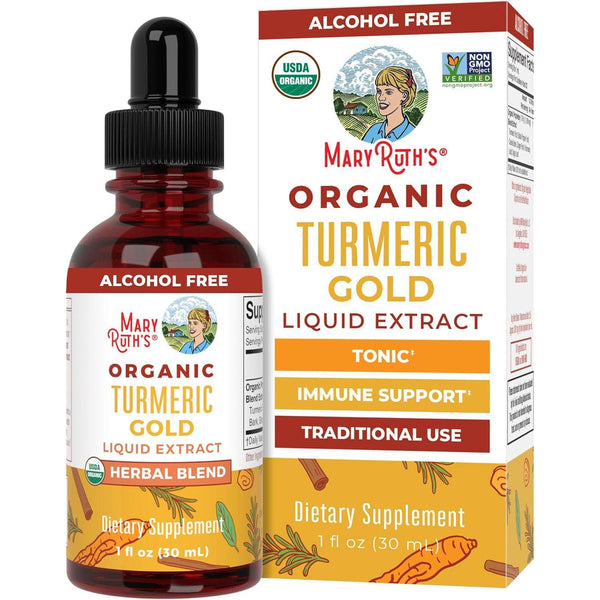 MaryRuth Organics Turmeric Gold Liquid Drops – 30ml | Immune & Cognitive Support