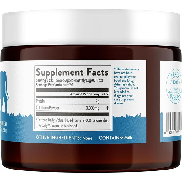 Foods Core Colostrum | Grass Fed Colostrum Powder 3,000Mg | Gut Health, Immunity, Recovery | Lactoferrin Supplements | Keto Friendly Colostrum Supplement | 30 Servings, Unflavored