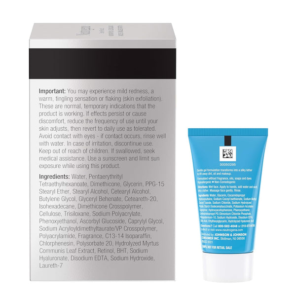 Neutrogena Rapid Tone Repair Retinol + Vitamin C Correcting Cream (48g) + Trial Size Hydro Boost Hydrating Gel Cleanser (15ml)