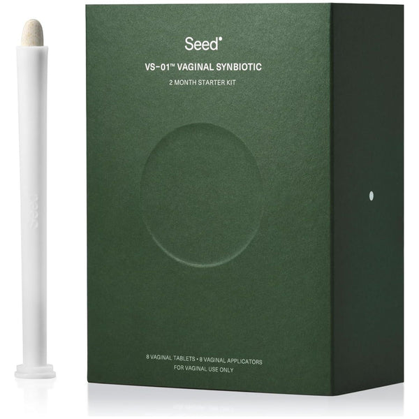 Seed VS-01™ Vaginal Synbiotic 2-Month Starter Kit – 8 Vaginal Tablets & 8 Applicators | Clinically Proven Vaginal Microbiome Support