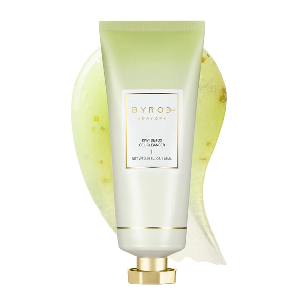 BYROE Kiwi Detox Gel Cleanser – 65ml | Pore-Clearing, Brightening Gel-to-Foam Cleanser