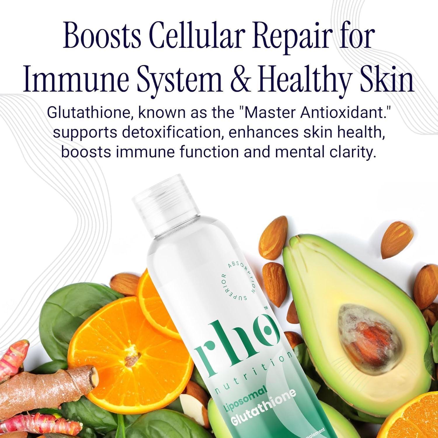 Rho Nutrition Liposomal Glutathione – 120ml | Natural Detox & Radiant Skin Support