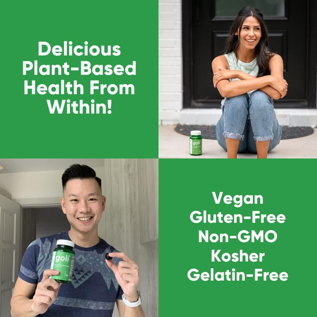 Supergreen Vitamin Gummy - 180 Count - Essential Vitamins and Minerals - Plant-Based, Vegan, Gluten-Free & Gelatin Free - Health from Within, Pack of 3
