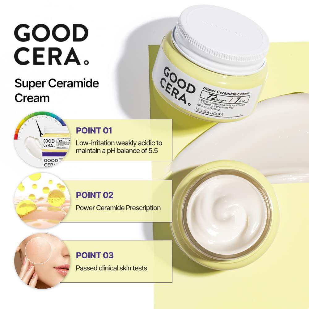 HOLIKA HOLIKA Good Cera Super Ceramide Cream – 60ml | Deep Hydration & Barrier Repair