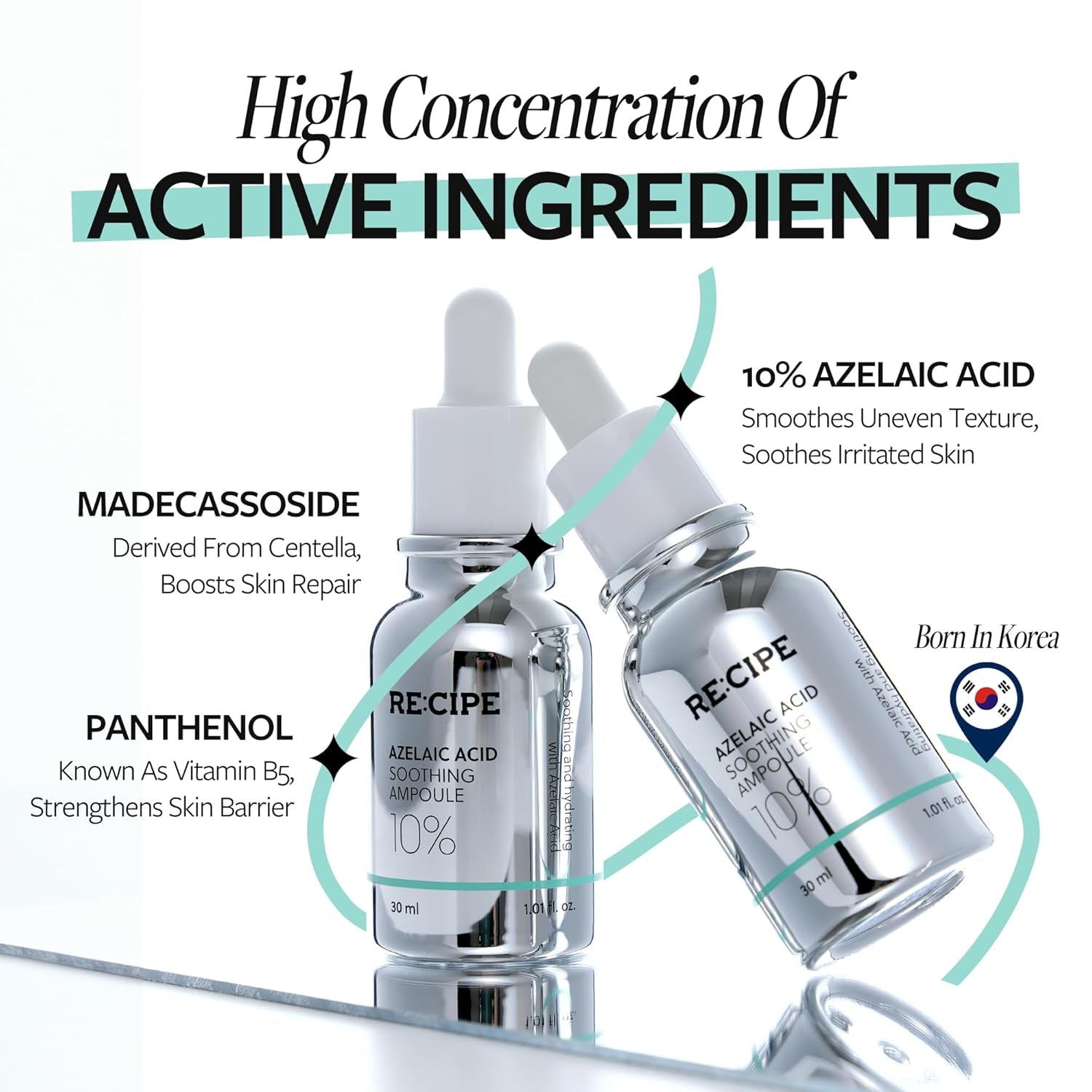 RE:CIPE 10% Azelaic Acid Soothing Ampoule – 30ml | Redness Relief, Hydration & Barrier Support