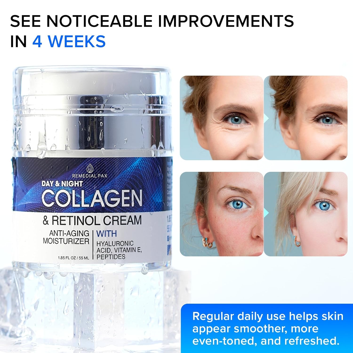 REMEDIAL PURITY AESTHETICS EXPERIENCE Day & Night Collagen & Retinol Cream – 55ml | Firming, Hydrating & Anti-Aging Care