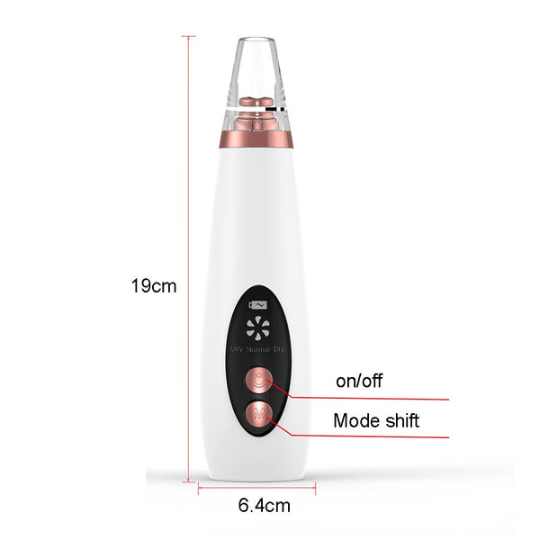 6-in-1 Electric Blackhead Remover Vacuum – Rechargeable Pore Cleanser & Acne Extractor Facial Cleaning Tool