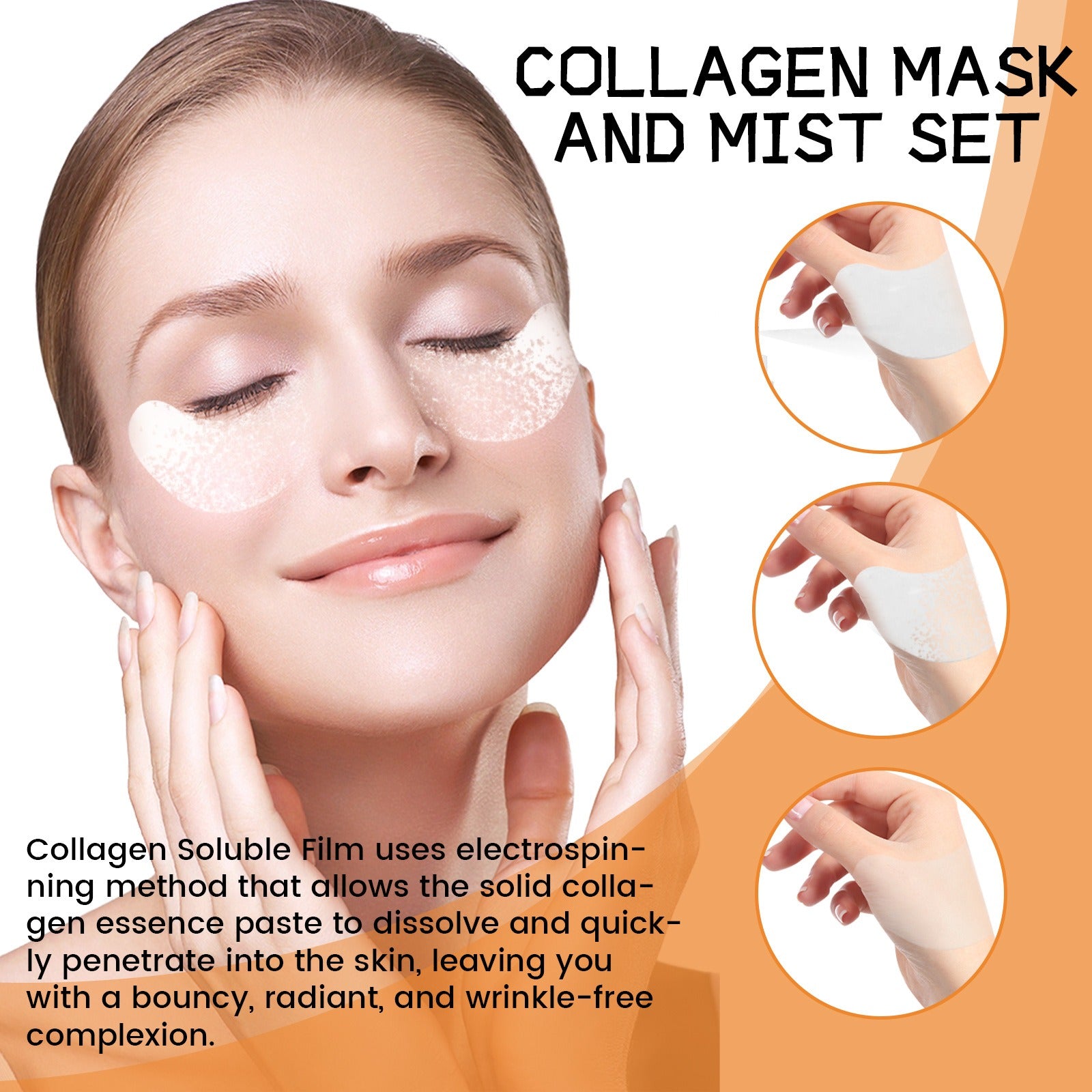 Collagen Eye Mask & Spray Set – Anti-Aging, Anti-Wrinkle Hydrating & Moisturising Skincare Duo