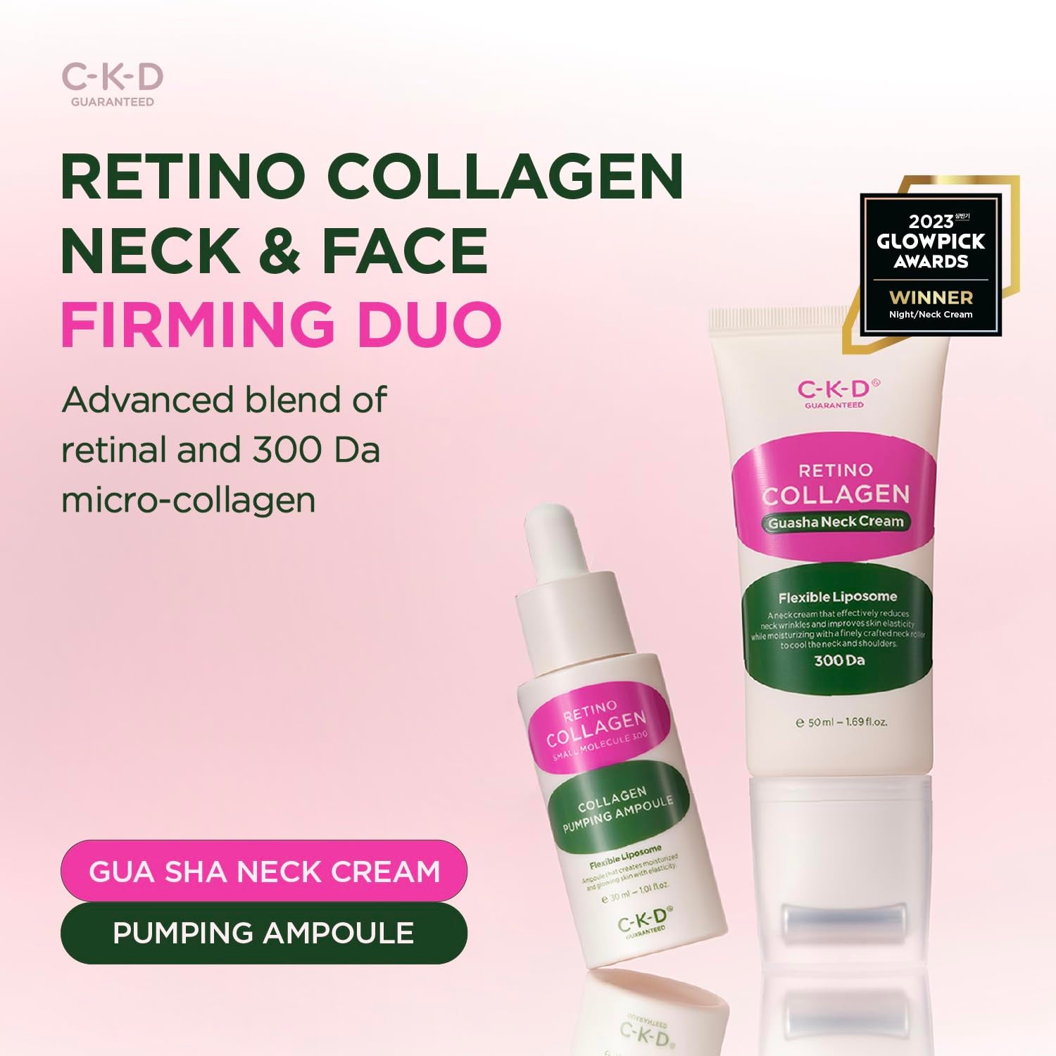 CKD Guaranteed Retino Collagen Neck & Face Firming Duo Set | Advanced Retinol & Collagen Skincare