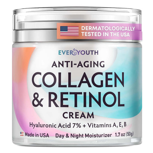 EVERYOUTH Anti-Aging Collagen & Retinol Cream – 50g | Firming, Hydrating Day & Night Moisturizer