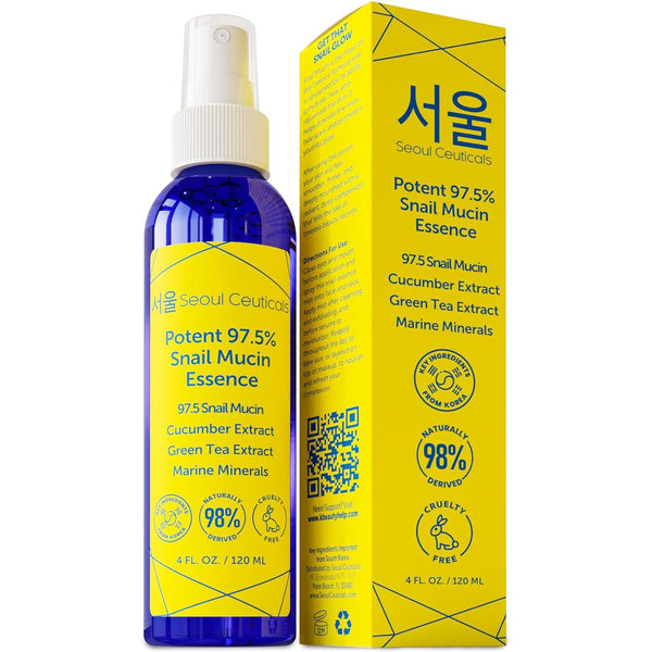 SeoulCeuticals Potent 97.5% Snail Mucin Essence – 120ml | Hydrating & Anti-Aging K-Beauty Mist