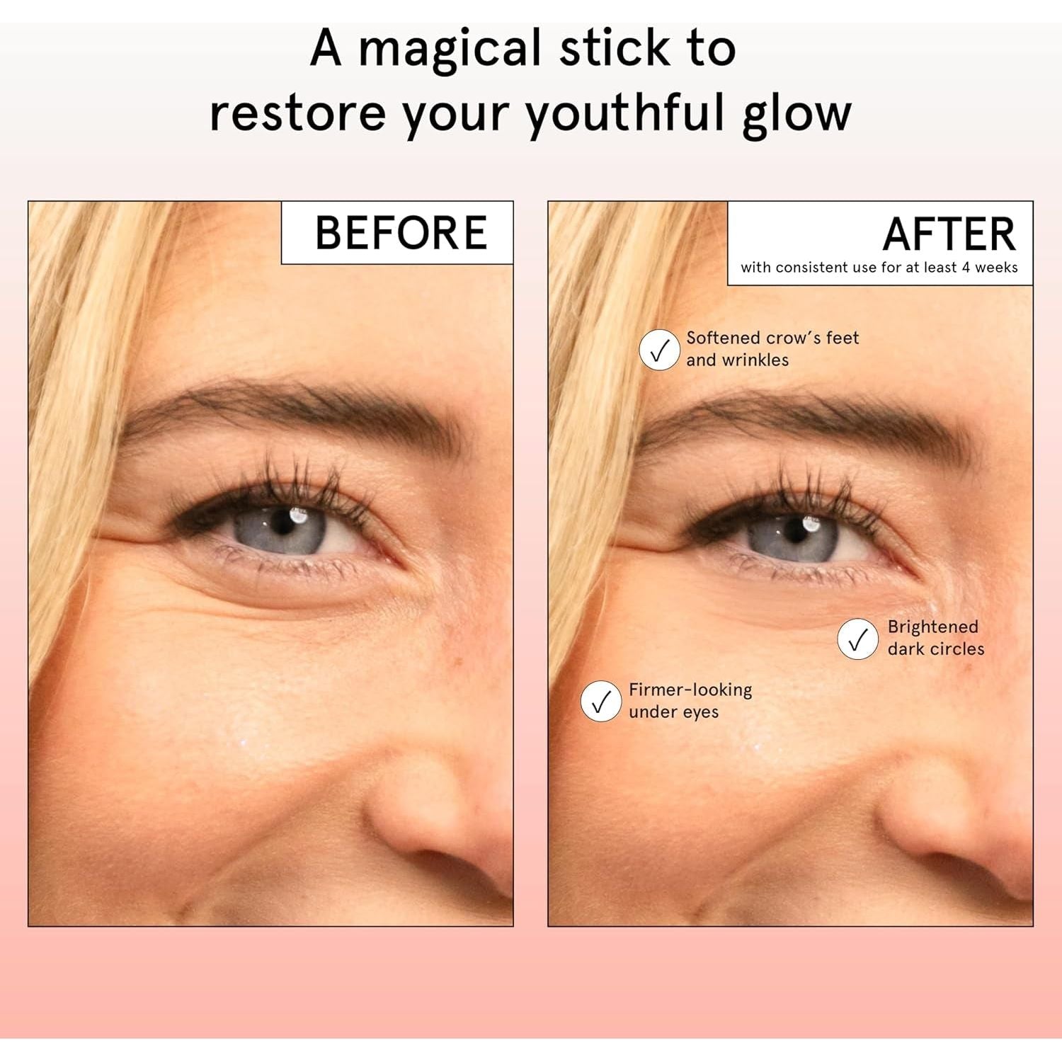 grace & stella Brightening Eye Stick (Caffeine) – 3.5g | Instantly Depuffs, Hydrates & Brightens Tired Eyes