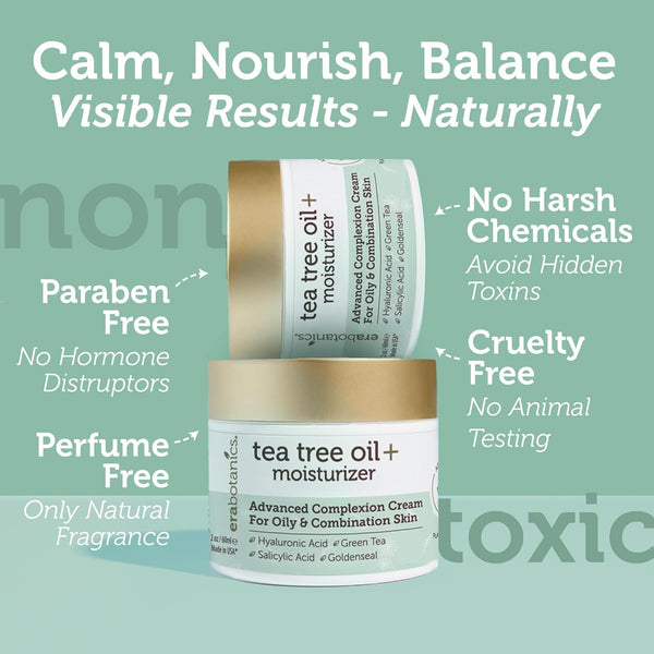 Era Organics Tea Tree Oil + Moisturizer – 60ml | Blemish Control & Oil Balancing Cream