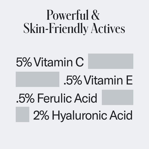 Geologie Vitamin C+E Ferulic Serum Brightening Formula – 30ml | Collagen-Boosting Antioxidant for Radiance & Anti-Aging