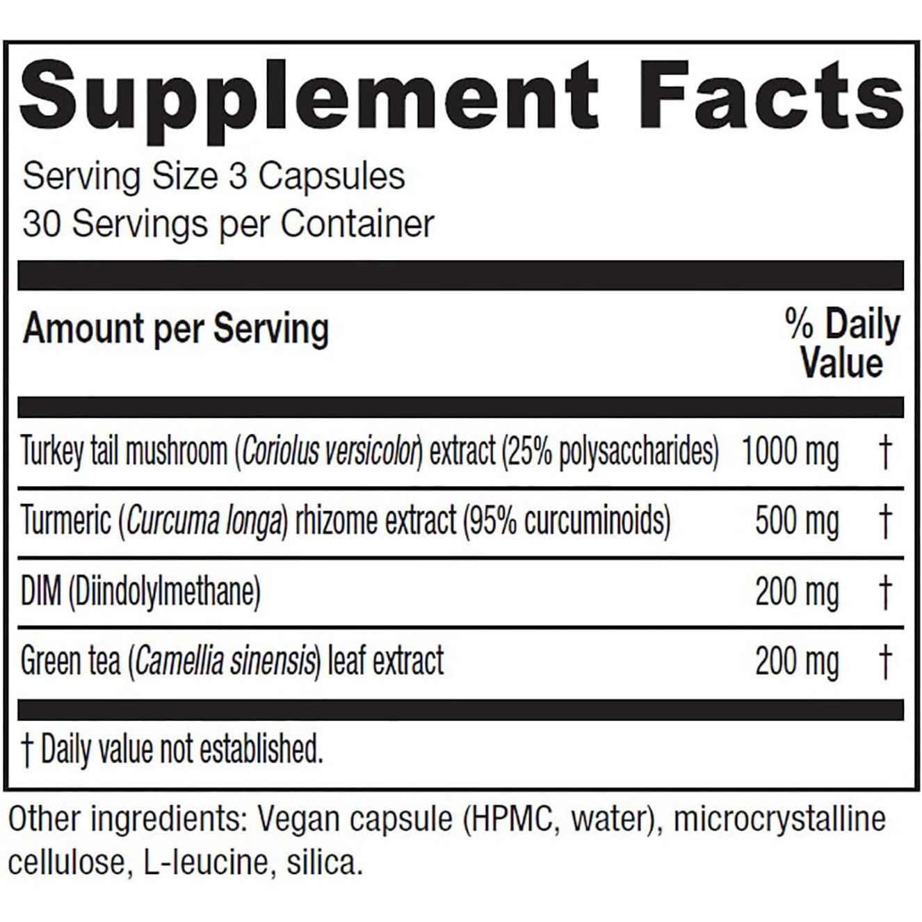 Vitanica CCDG Blend – 90 Capsules | Antioxidant-Rich Immune & Hormonal Support with DIM, Mushrooms & Turmeric