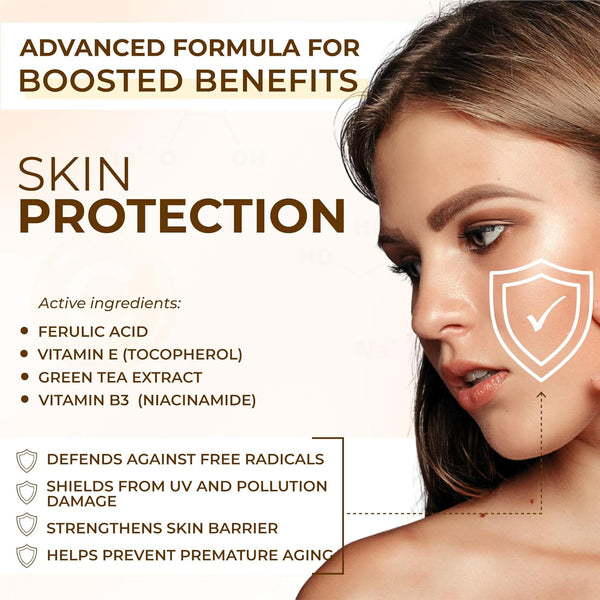 Jeune Naturelle Vitamin C Serum Advanced Formula – 60ml | Brightening, Firming & Hydrating Anti-Aging Serum