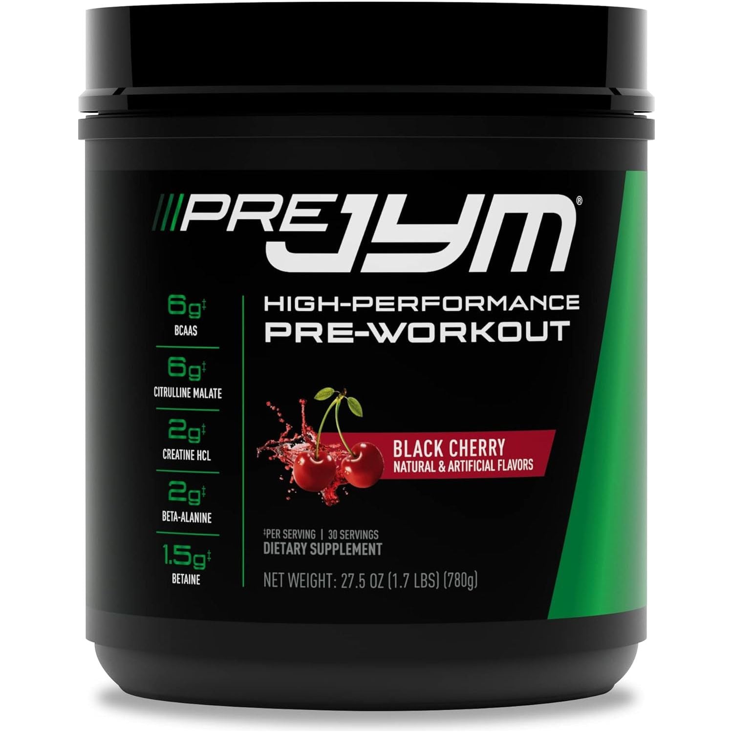 JYM Supplement Science PreJYM High-Performance Pre-Workout – 780g | Black Cherry | Strength, Focus & Endurance Formula
