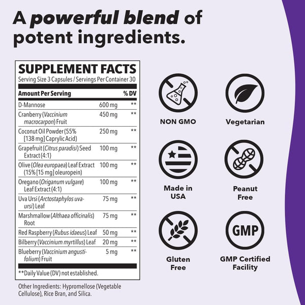 LifeSeasons Urinari-X Extra Strength – 90 Capsules | Fast-Acting Urinary Tract Support with D-Mannose, Cranberry & Antioxidants