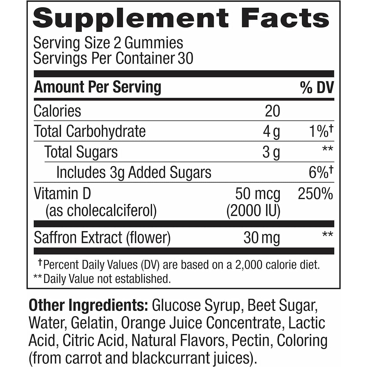 Hello Happy Gummy Worms, Mood Balance Support, Vitamin D, Saffron, Adult Chewable Supplement, Tropical Zing - 60 Count
