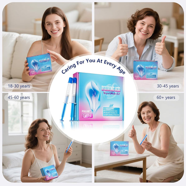 FULXR Hyaluronic Acid Vaginal Moisten Gel – 3.5g x 12 Pack | 6D Hyaluronic Acid Deep Hydration & pH Balance Support