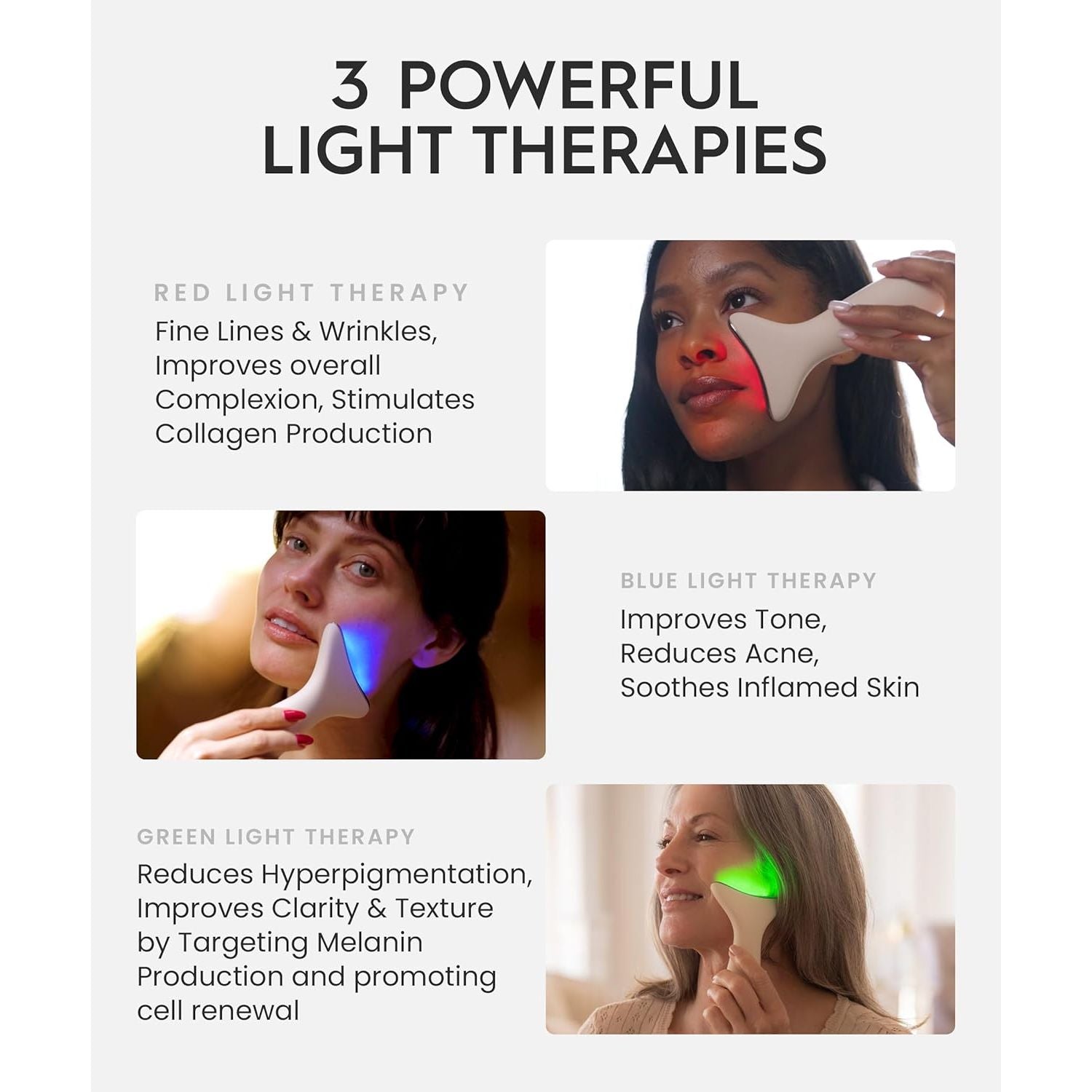 REVOMADIC REVO Genie | 3-In-1 Face & Neck Beauty Massager (Beige)