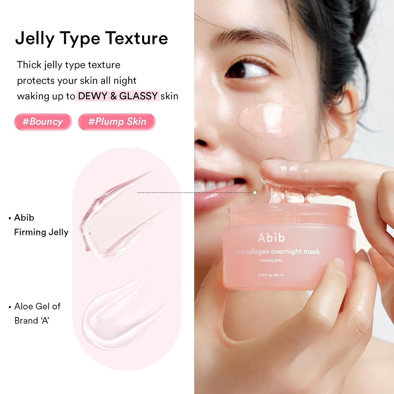 Abib PDRN Collagen Overnight Mask Firming Jelly – 80ml | Vegan PDRN, Collagen & Hyaluronic Acid for Firm, Glowing Skin