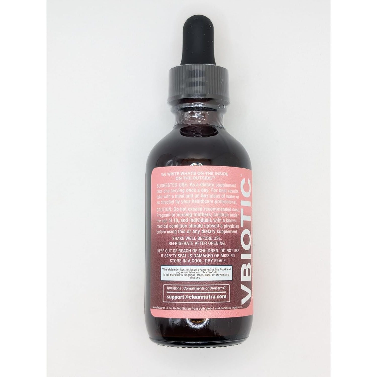 Clean Nutraceuticals Vaginal Probiotic Drops – 60ml | D-Mannose, Cranberry, Uva Ursi & Black Cohosh for Urinary, Vaginal & Hormonal Health