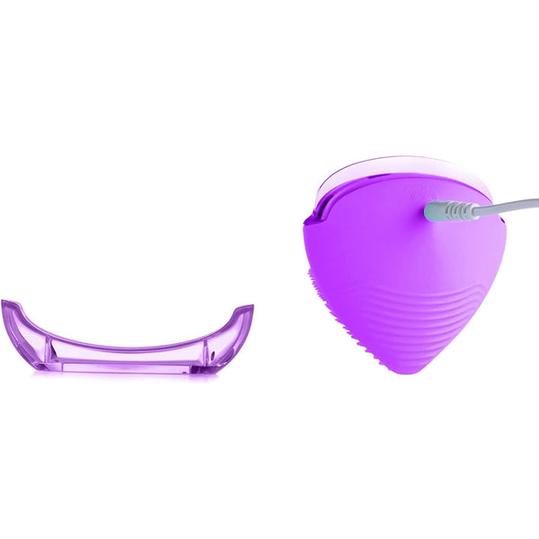 Pop Sonic Strawberry 3-in-1 Skin Exfoliating Cleanser (Purple) – Compact, Rechargeable Device for Cleansing, Massaging & Exfoliating