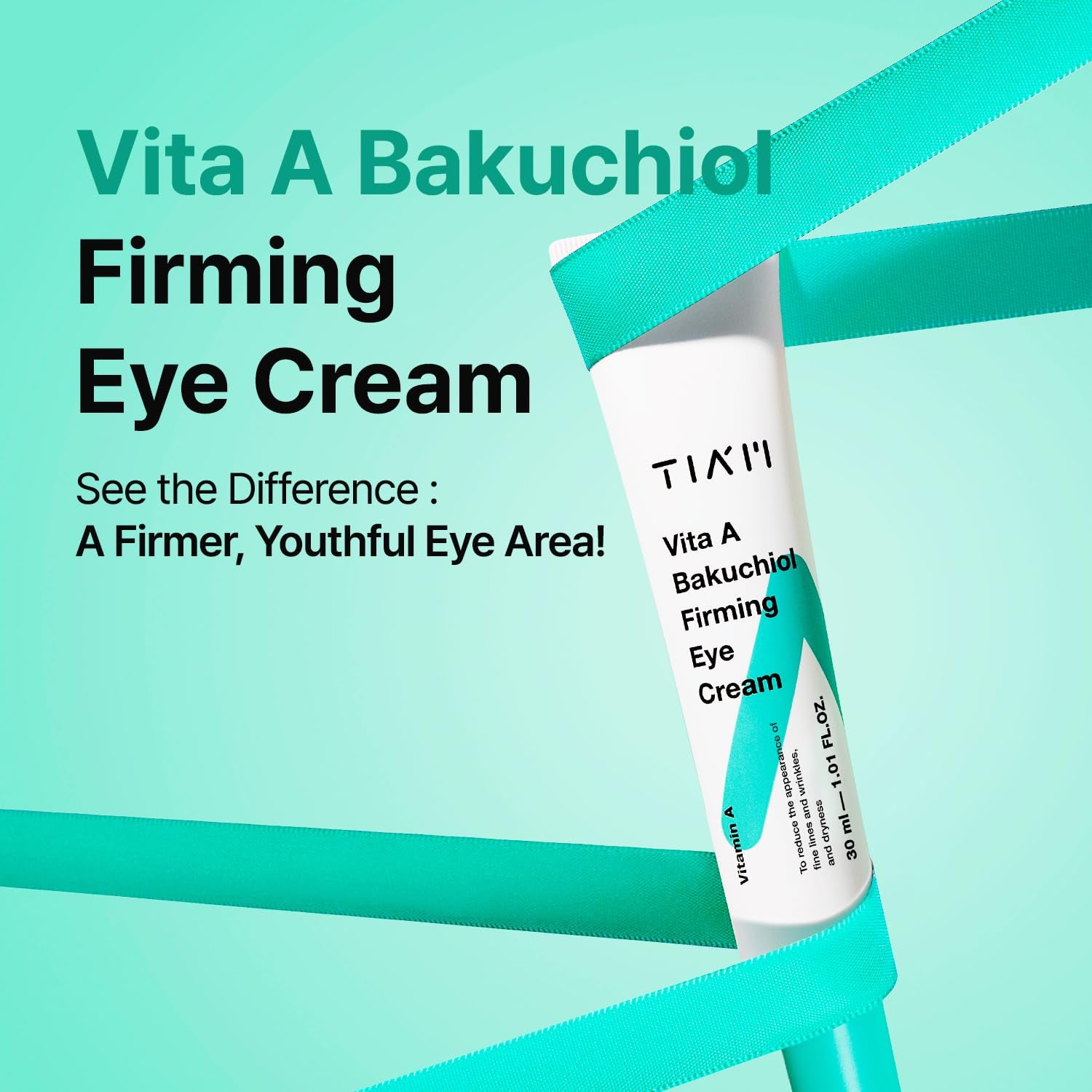 TIA'M Vita A Bakuchiol Firming Eye Cream – 30ml | Anti-Aging, Puffiness & Dark Circles