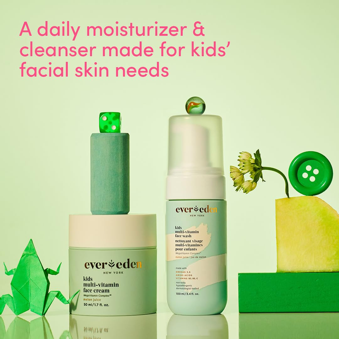 Evereden Kids Multi-Vitamin Face Cream (Melon Juice) – 50ml | Gentle Daily Hydration with Omegas & Vitamins
