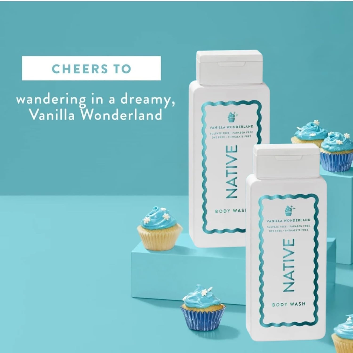 Native Vanilla Wonderland Body Wash (Holiday Limited Edition) - 532ml, Set of 2