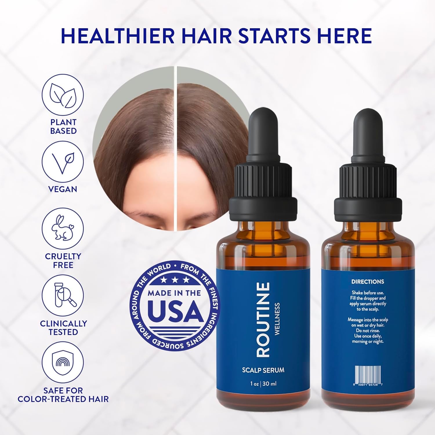 Routine Wellness Scalp Serum – 30ml | Strengthen Follicles & Promote Fuller, Healthier Hair