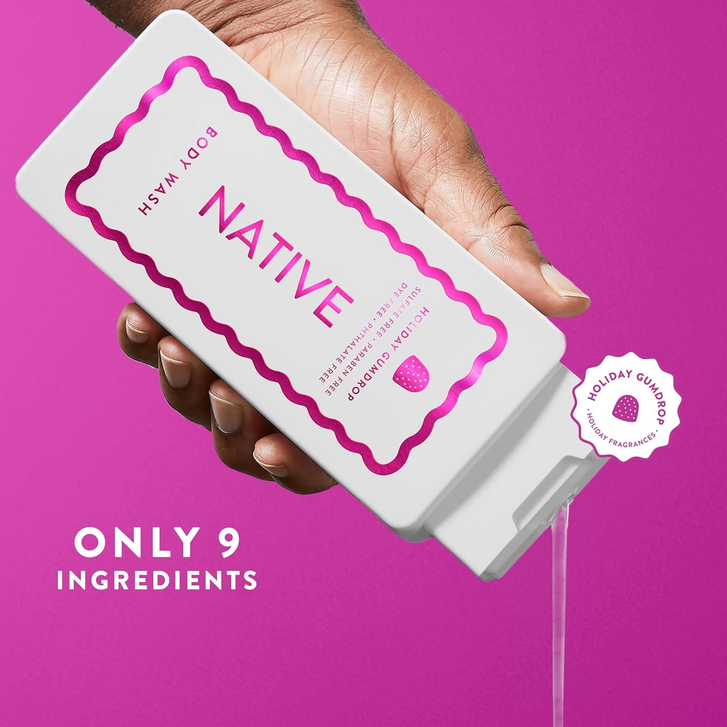 Native Body Wash, Holiday Gumdrop Scent - 532ml