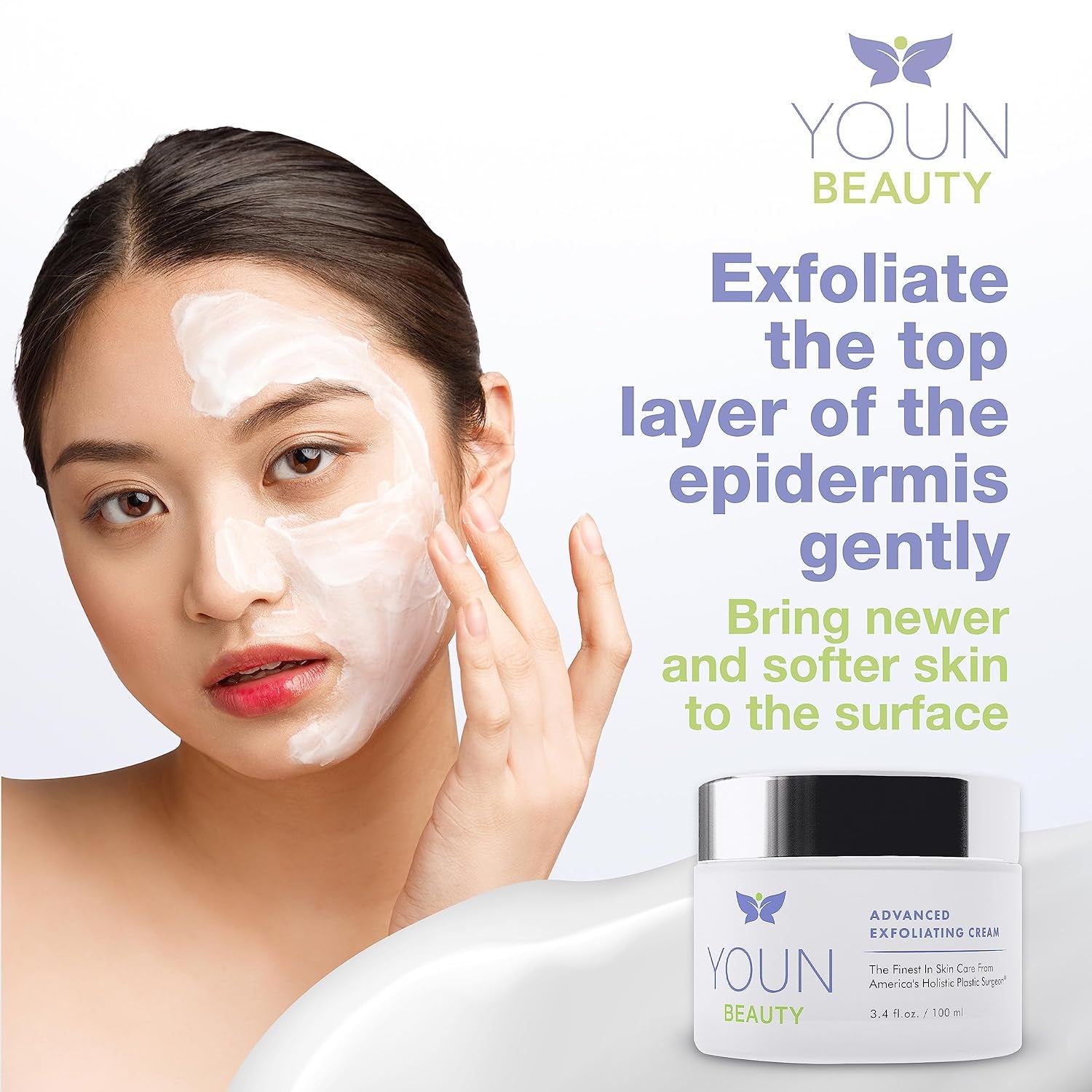 YOUN Beauty Advanced Exfoliating Cream – 100ml | Gentle, Nourishing Skin Renewal