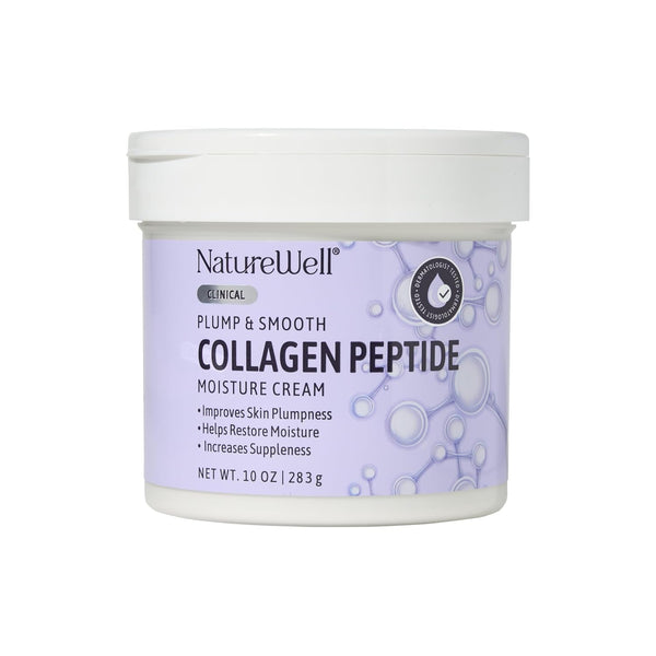 NATURE WELL Clinical Plump & Smooth Collagen Peptide Moisture Cream – 283g | Firming, Hydrating & Anti-Aging